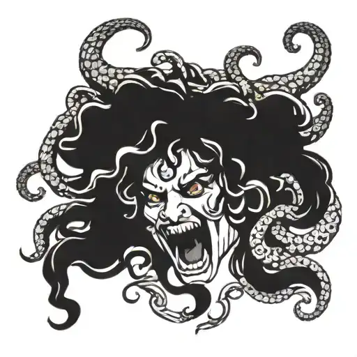 Medusa Baring Fangs