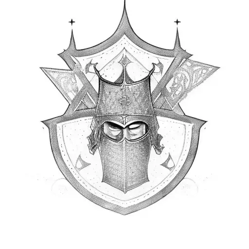 Gothic Knights With Medieval Architecture Background