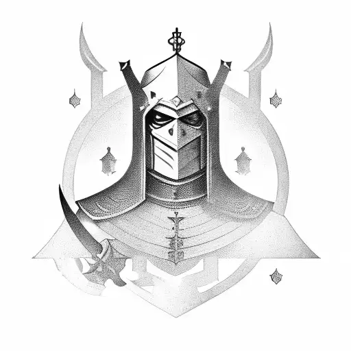 Gothic Knights Full Bodie With Medieval Architecture Background