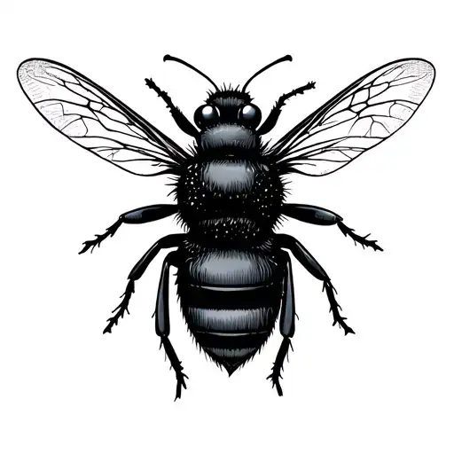 Minimalist Cartoon Bee