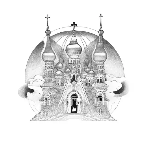Orthodox Domes For Whole Spine With Hell And Heaven