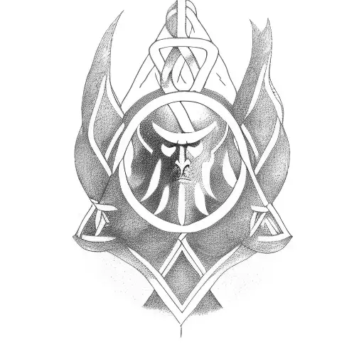 Yggdrasil With A Viking Band Going Aroud The Forearm