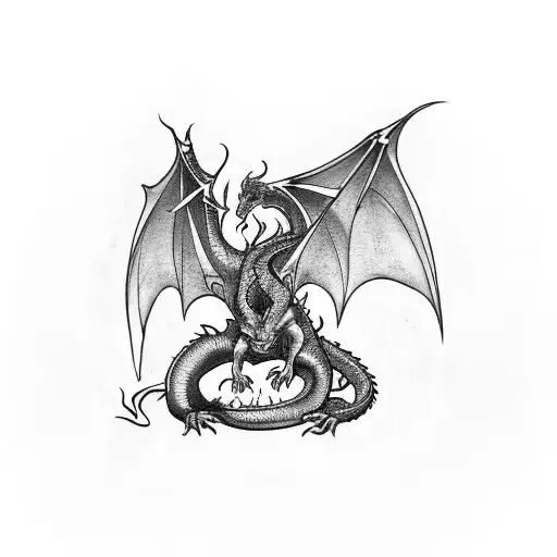 Dragon Cooking A Meal In A Dungeon