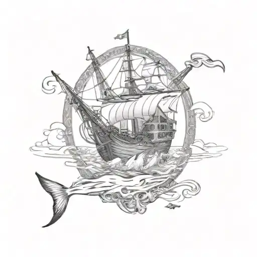 Mermaid And Pirate Ship