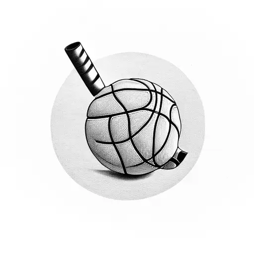 A Basketball Merging With A Coffee Cup