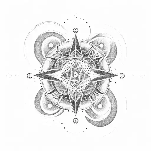 A Navy Ship Sailing Through A Galaxy Made Of Mandala