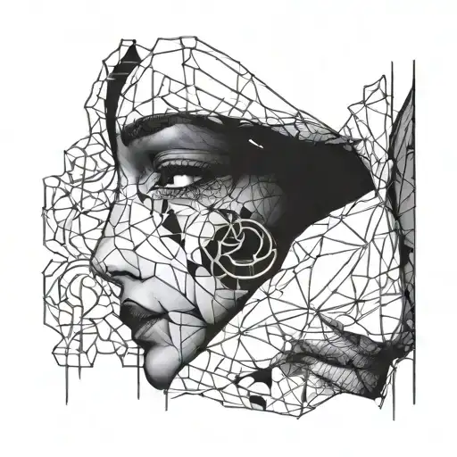 An Abstract Representation Of Inner Strength And Resilience In The Face Of Sadness