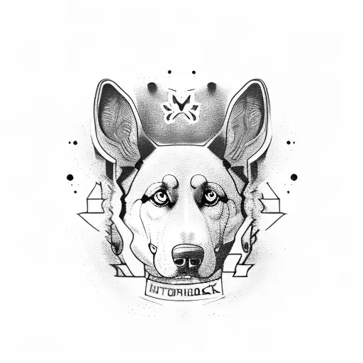 Army Dog With Motivational Quote