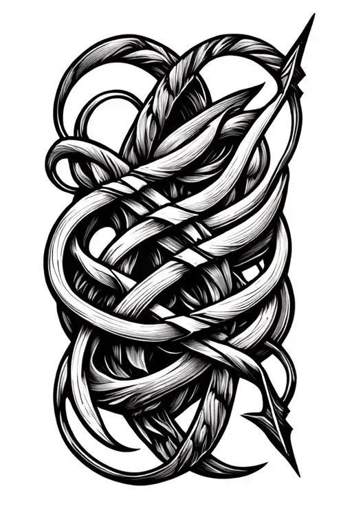 Bow And Arrow Intertwined