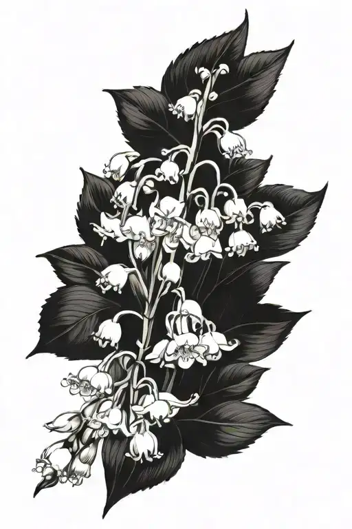 Lily Of The Valley And The Hawthorne Flowers