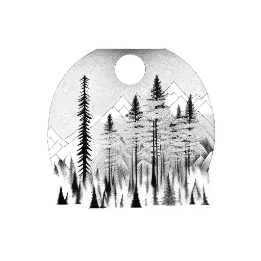 Nature Forest Trees Mountains