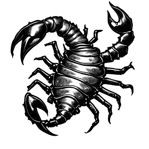 Semi Colon Scorpio Ribbon Wrapped