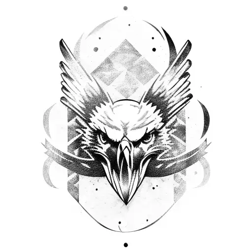 Eagle Skull With Chef Knife