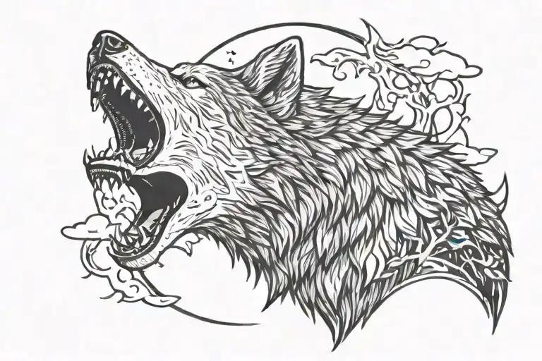 Wolf Howling At The Moon