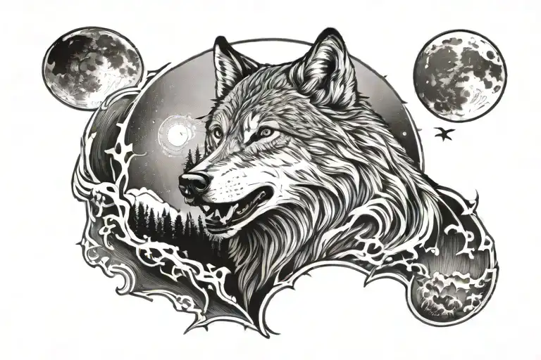 Wolf Howling At The Moon Made Just