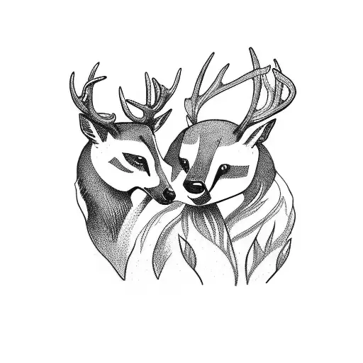 A Deer And A Raccoon As Best Friends