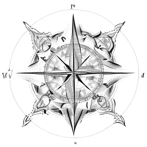 A Map Of Sri Lanka With A Compass Rose And Waves Symbolizing Travel Adventures