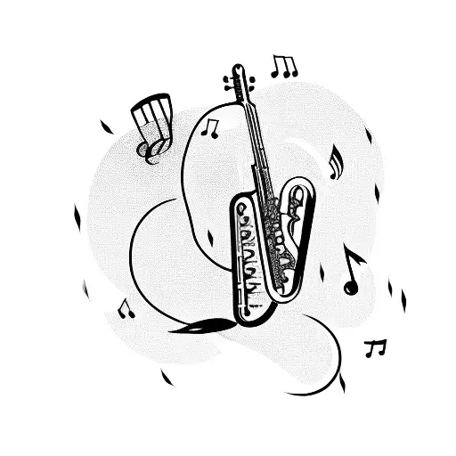 A Music Staff With Bass Clefs And Language Symbols