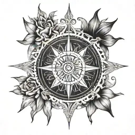 Nautical Compass Rose Mandala
