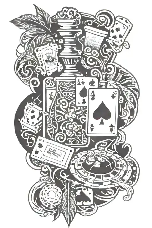 Smoke And Gambling Themed Sleeve