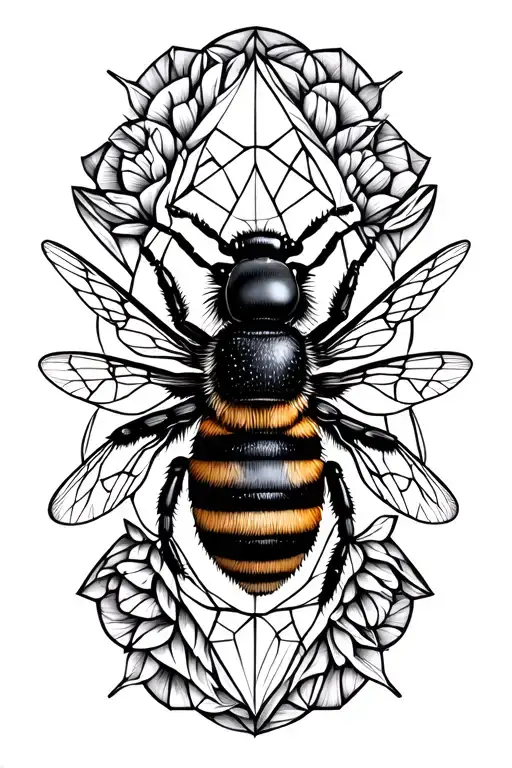 Scrd Geometry Patterns With A Realistic Bee In The Middle