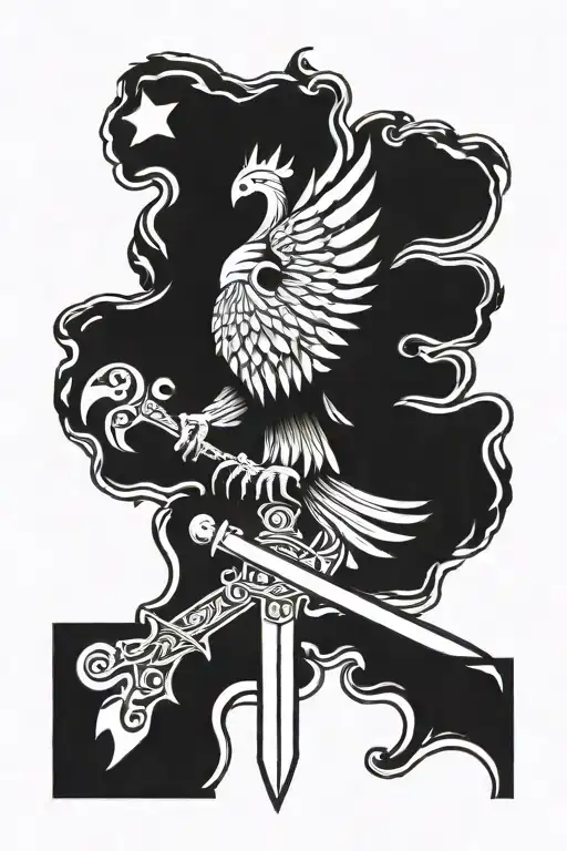 Khanda Shining Eagle And Hand On A Sword