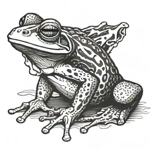 Frog With Teeth On Its Back