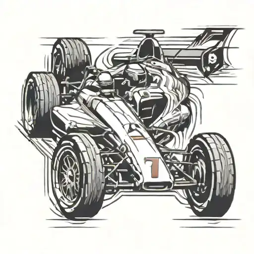 Incorporate A Sleek Formula 1 Car Speeding Through A Winding Racetrack