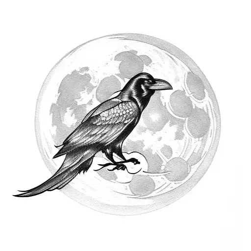 Raven Under Moon