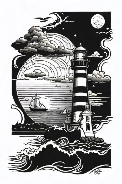 Lighthouse Near Ocean