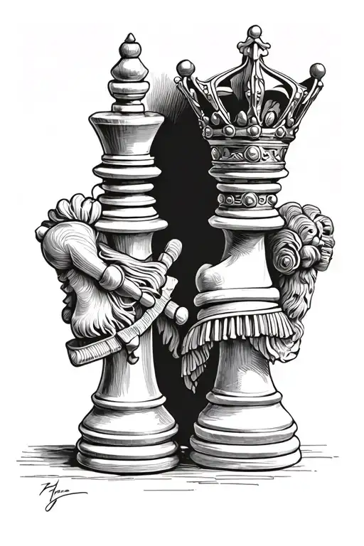King And Queen Chess Piece
