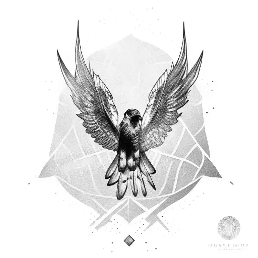 Hawk Wing With Smoke