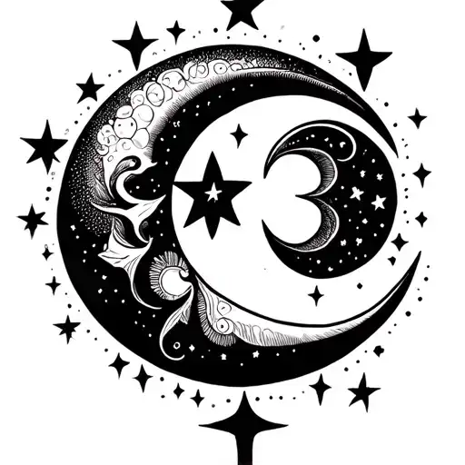 Crescent Moon And Star