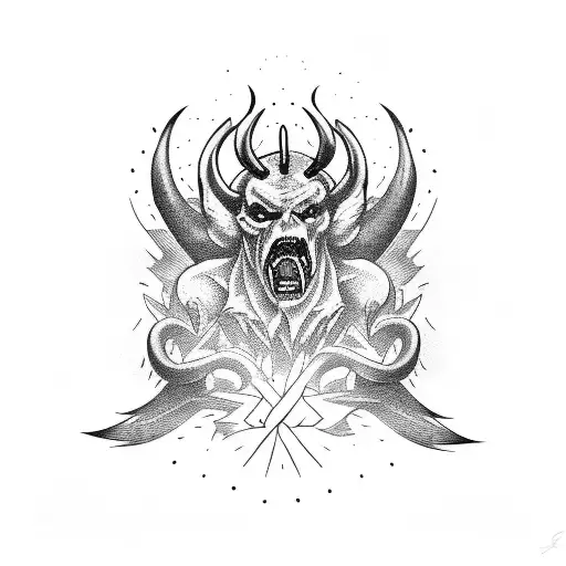 Devil Attacked By Angel