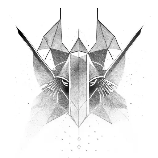 A Geometric Representation Of The Assassin's Creed Logo With An Eagle Silhouette