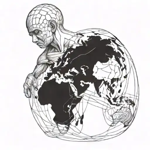 Atlas Holding The Earth Raios