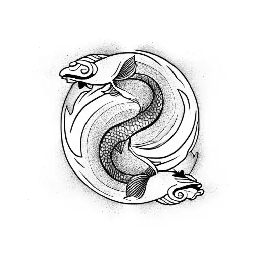 Ying And Yang Koi Fish