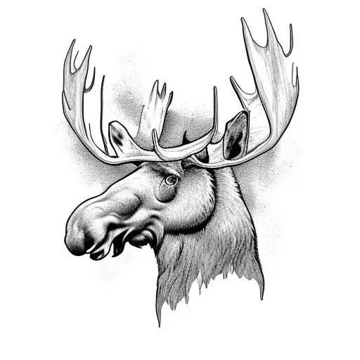 Moose Simple Black White Not Retarded Just A Normal Beast Minding His Own Shit