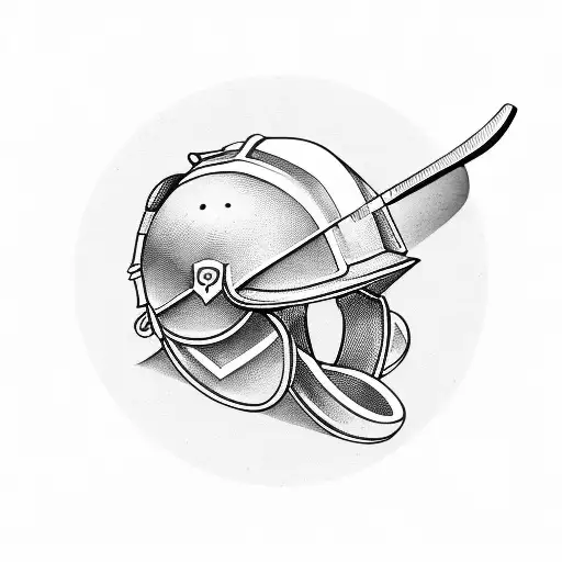 Cricket Helmet And Navy Logo Combined