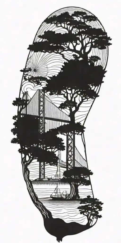 Tree Of Life With Golden Gate Bridge