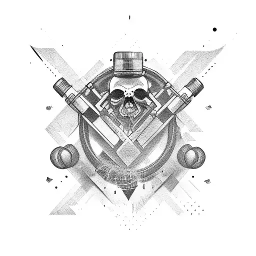 Combine Elements Of Hip Hop And Rock Music Into A Dynamic Tattoo Design