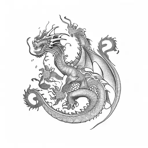 Dragon De Viaje De Chijiro Con Flores De Loto Y Cerezos