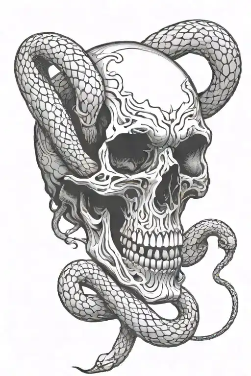 Skull And Snake