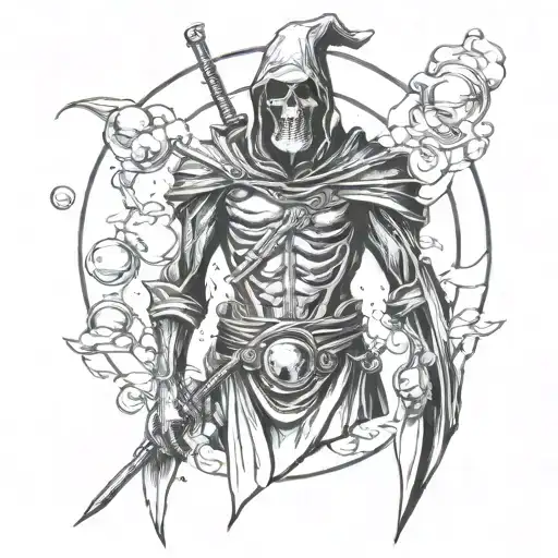 Grim Reaper Blowing Bubbles