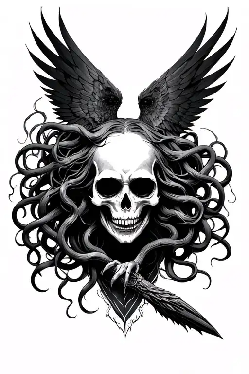 Medusa Raven Grim Reaper