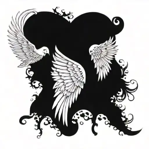 The Name Cortavious With Angel Wings And The Date Feb 7 2011