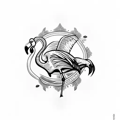 Flamingo Wearing A Vest