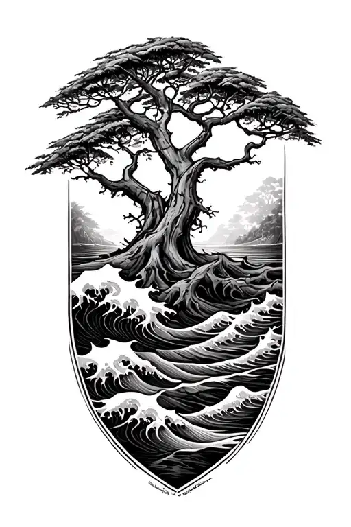 Banyan Tree With Waves