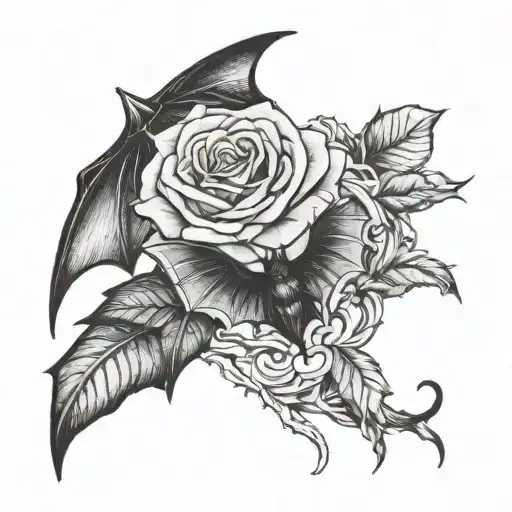 Bat And Rose