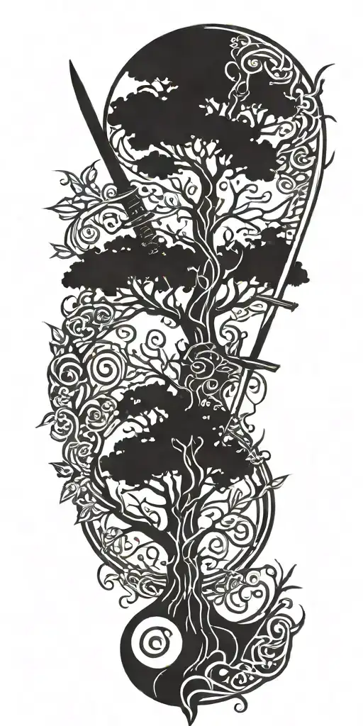 Tree Of Life With A Sword